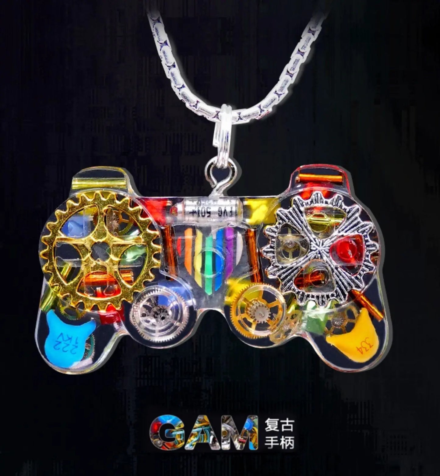Original Cyberpunk Retro Industrial Wind Necklace Hip Hop Gamepad Pendant - Blade & Thread