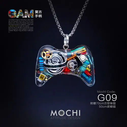 Original Cyberpunk Retro Industrial Wind Necklace Hip Hop Gamepad Pendant - Blade & Thread