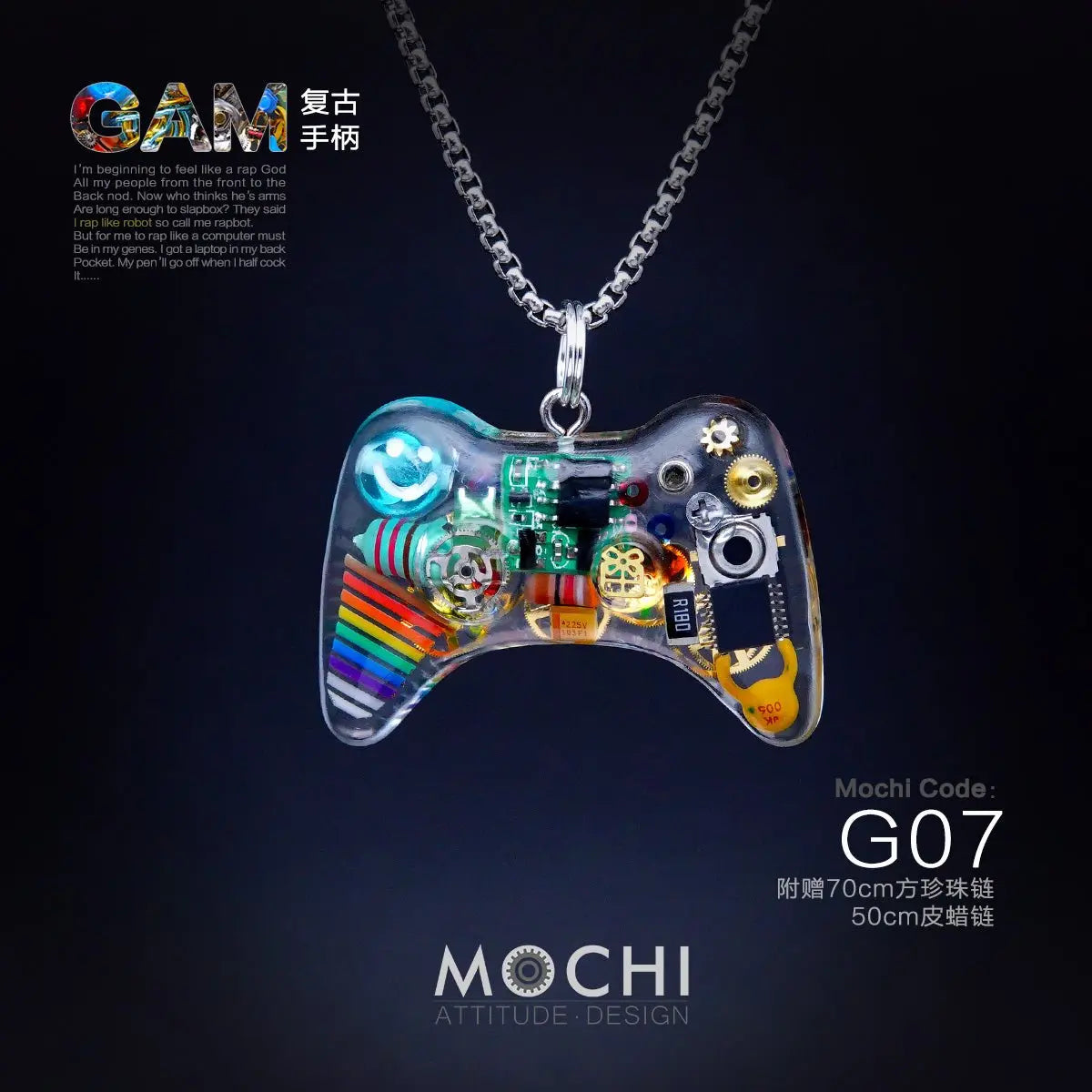 Original Cyberpunk Retro Industrial Wind Necklace Hip Hop Gamepad Pendant - Blade & Thread
