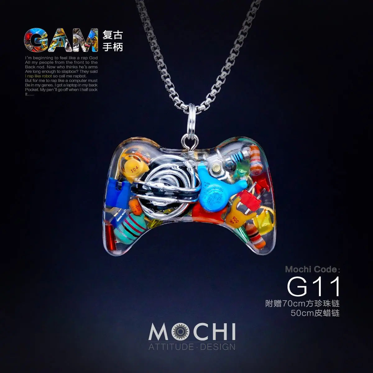 Original Cyberpunk Retro Industrial Wind Necklace Hip Hop Gamepad Pendant - Blade & Thread