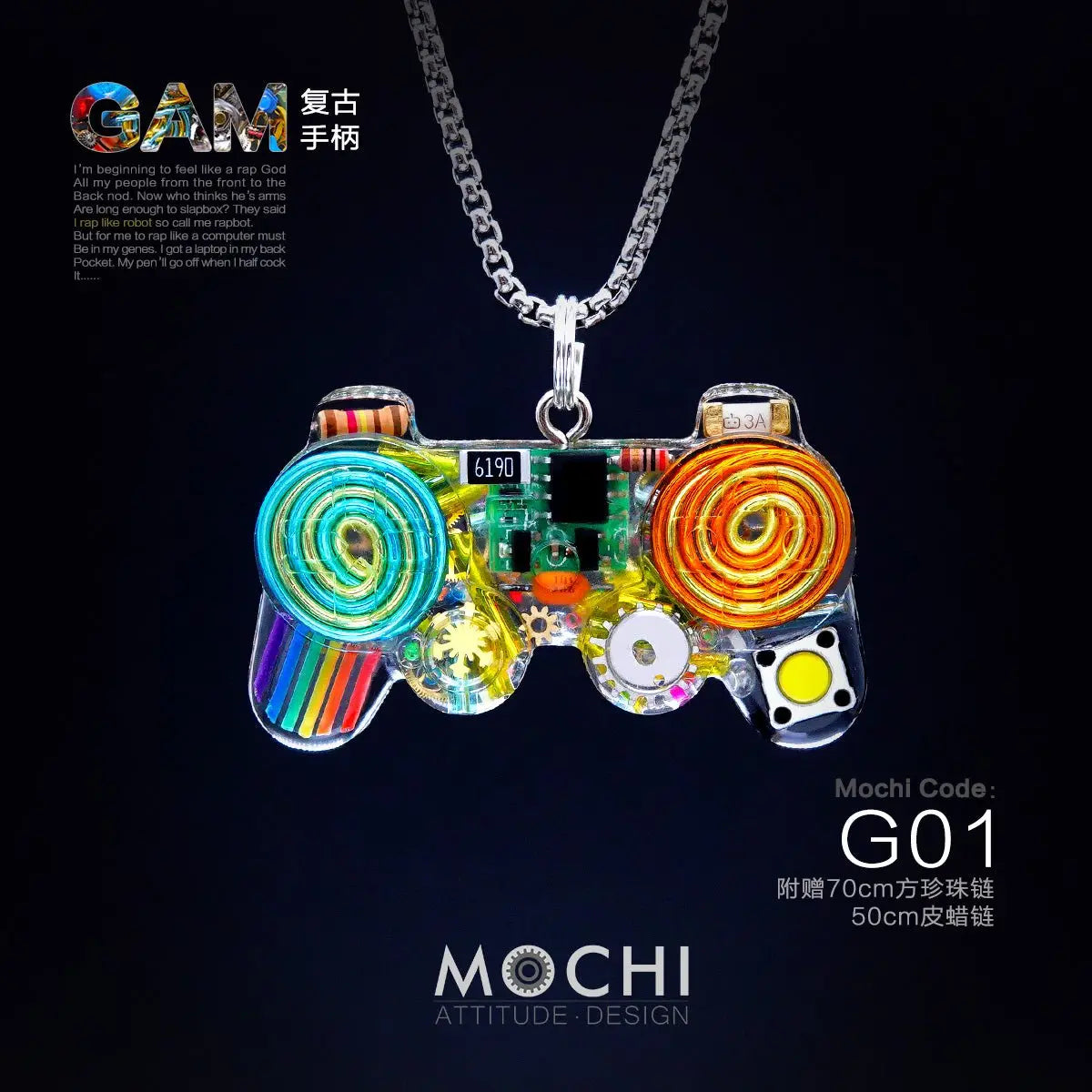 Original Cyberpunk Retro Industrial Wind Necklace Hip Hop Gamepad Pendant - Blade & Thread
