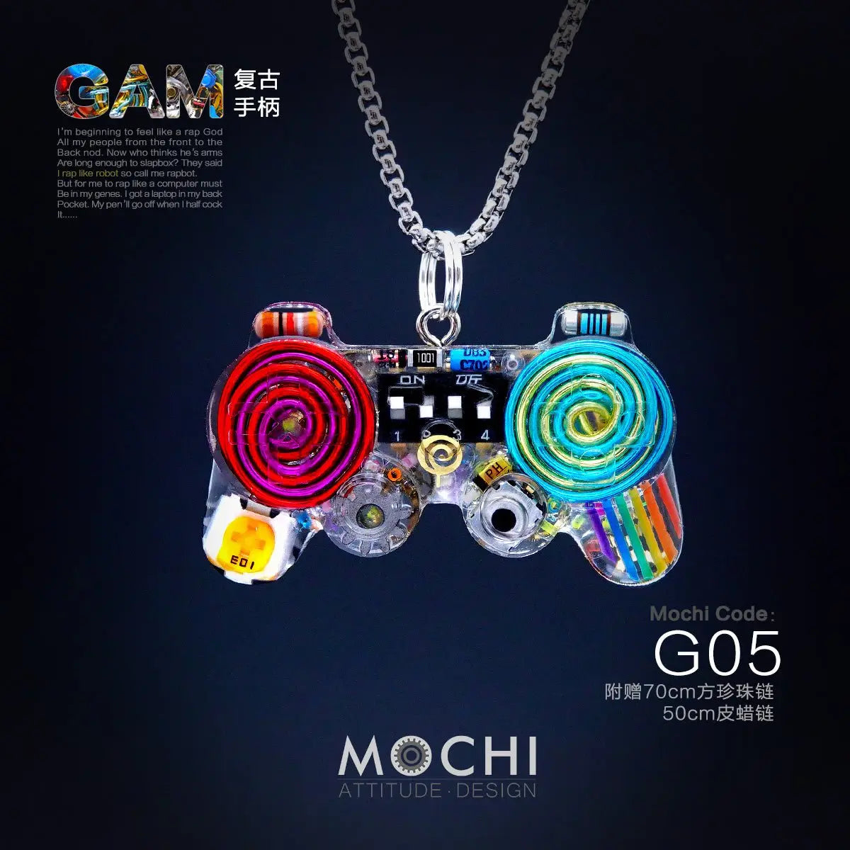 Original Cyberpunk Retro Industrial Wind Necklace Hip Hop Gamepad Pendant - Blade & Thread