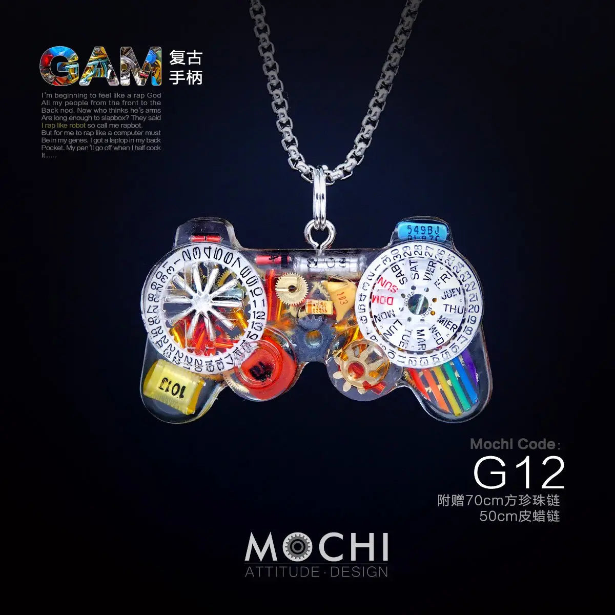Original Cyberpunk Retro Industrial Wind Necklace Hip Hop Gamepad Pendant - Blade & Thread