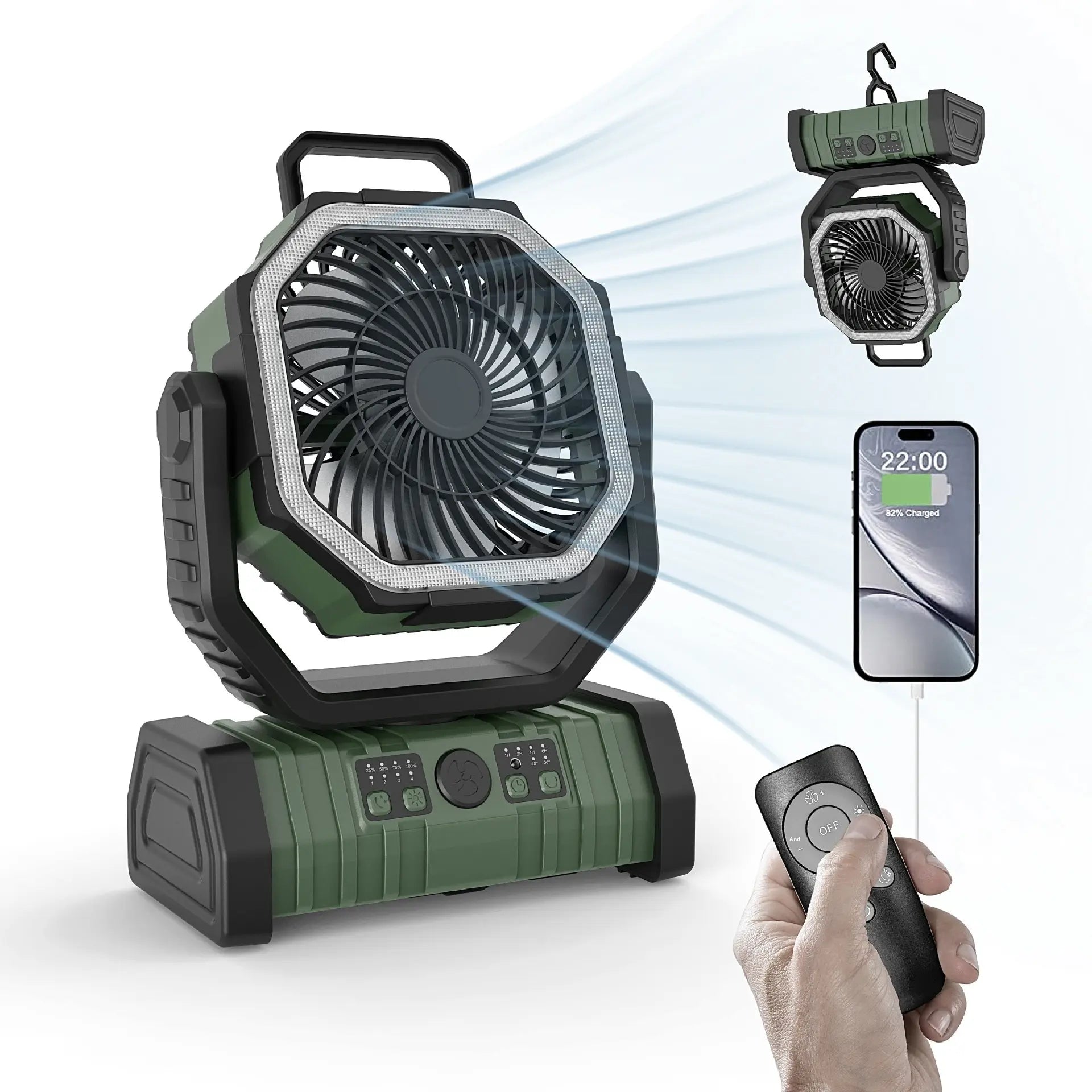 Outdoor Household Power Bank LED Light Camping Fan My Store 2