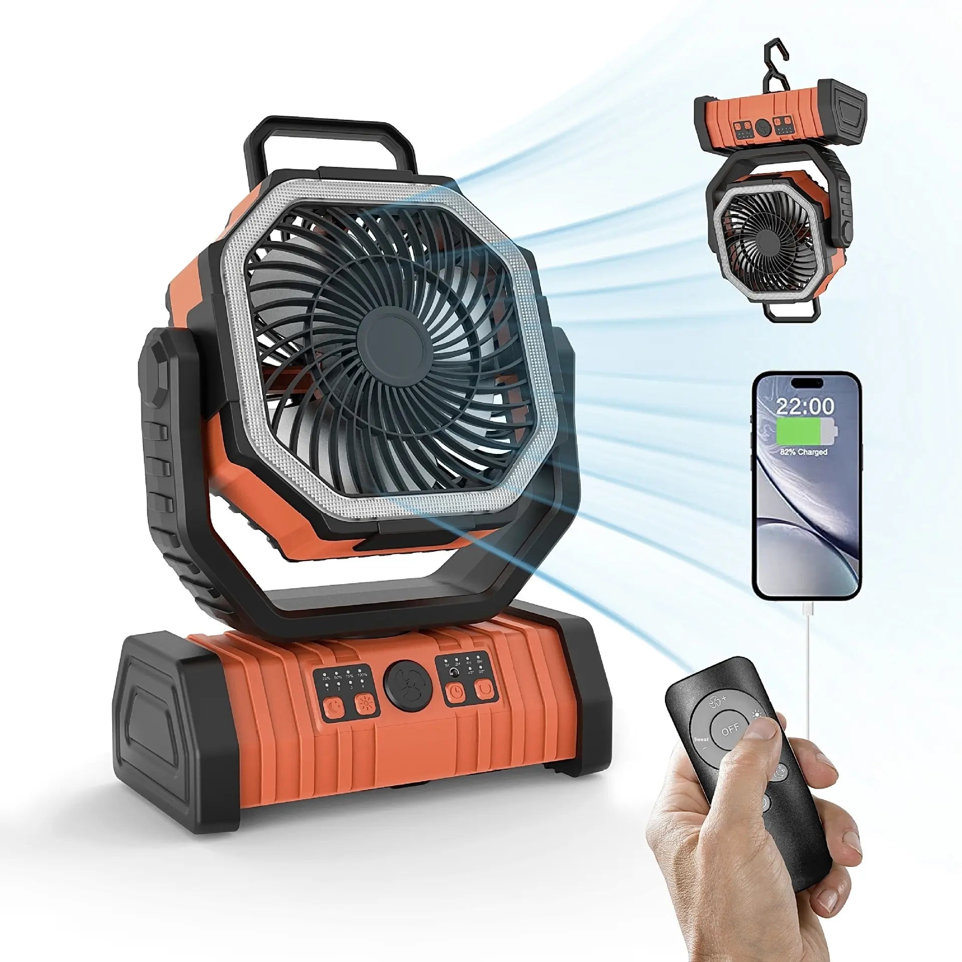 Outdoor Household Power Bank LED Light Camping Fan My Store 2