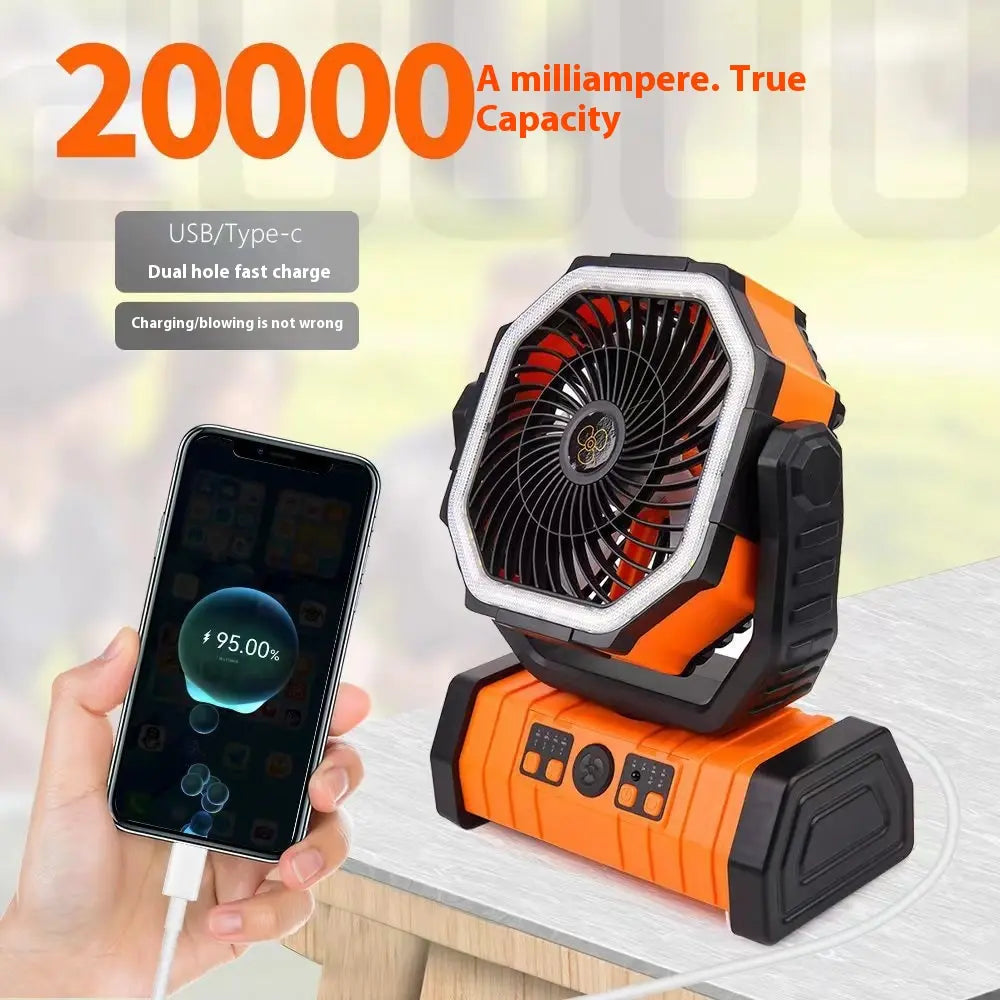 Outdoor Household Power Bank LED Light Camping Fan My Store 2