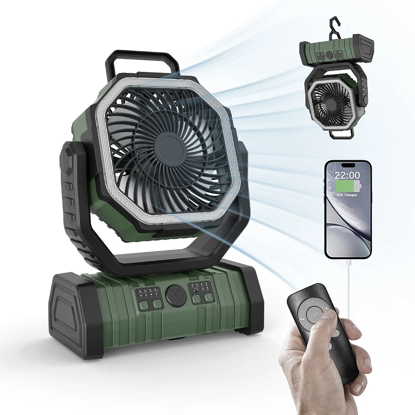 Outdoor Household Power Bank LED Light Camping Fan My Store 2