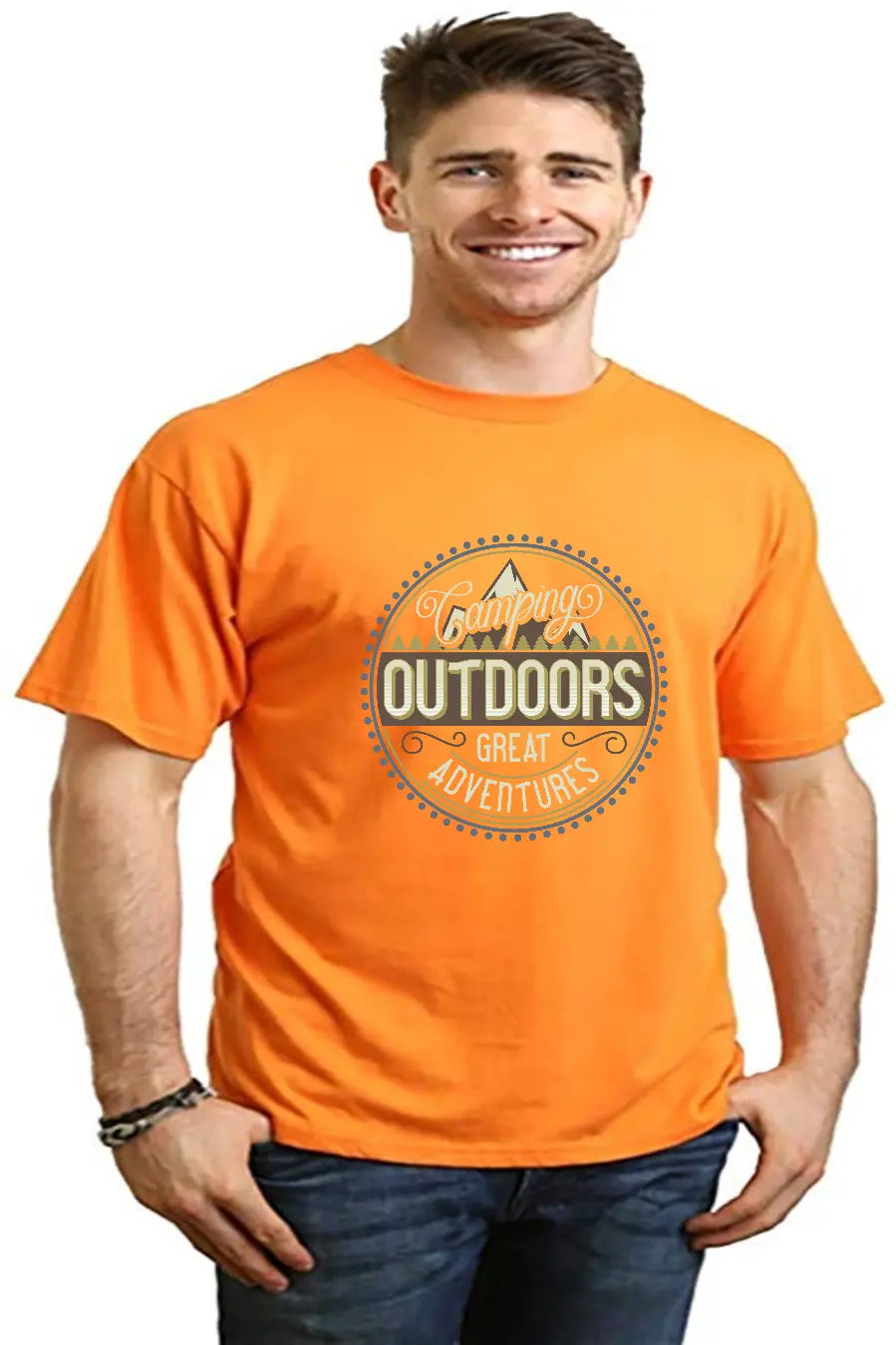 Outdoors Men's Bamboo Viscose/Organic Cotton Short Sleeve Graphic T-Shirt Spun Bamboo