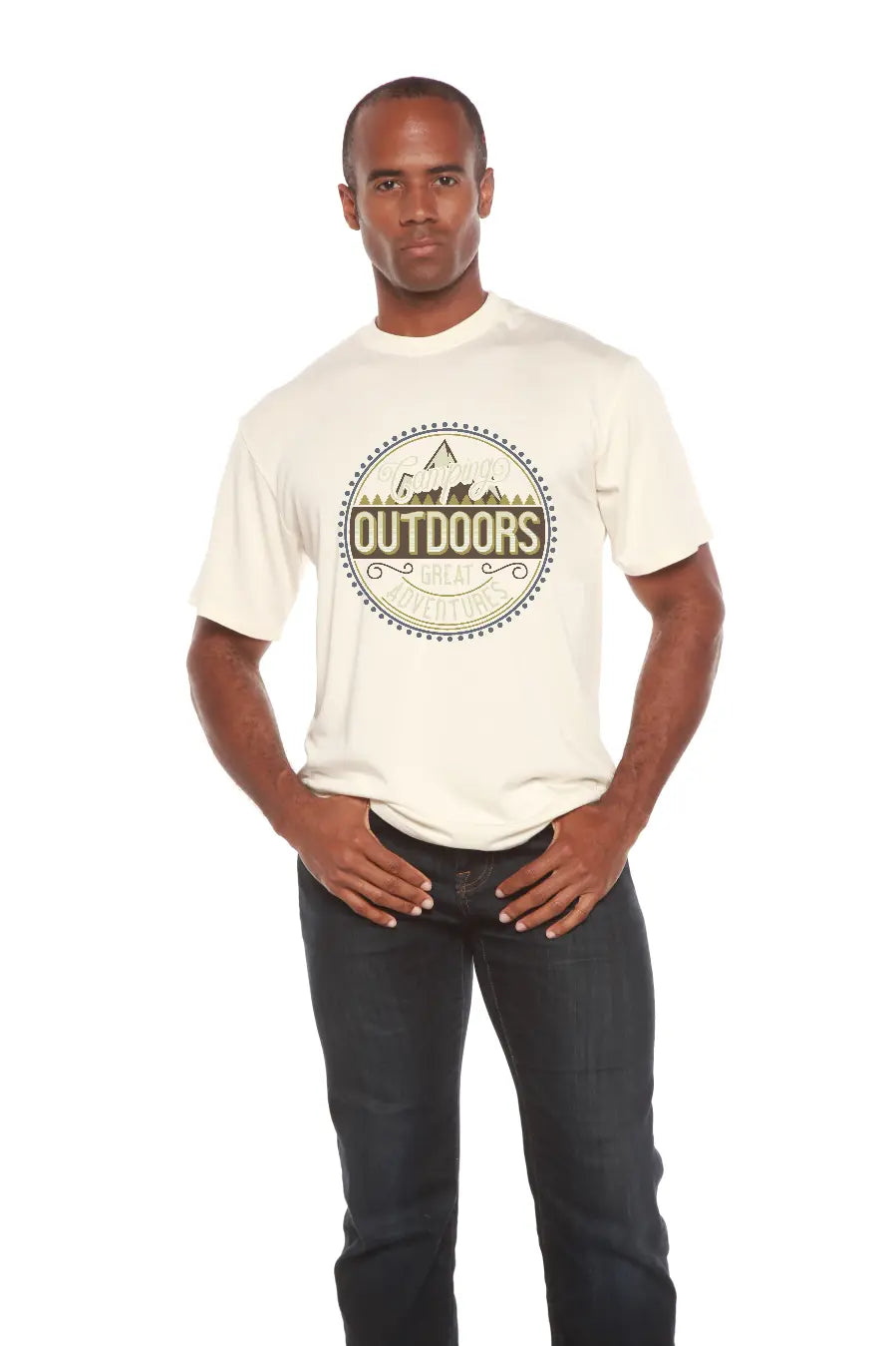 Outdoors Men's Bamboo Viscose/Organic Cotton Short Sleeve Graphic T-Shirt Spun Bamboo