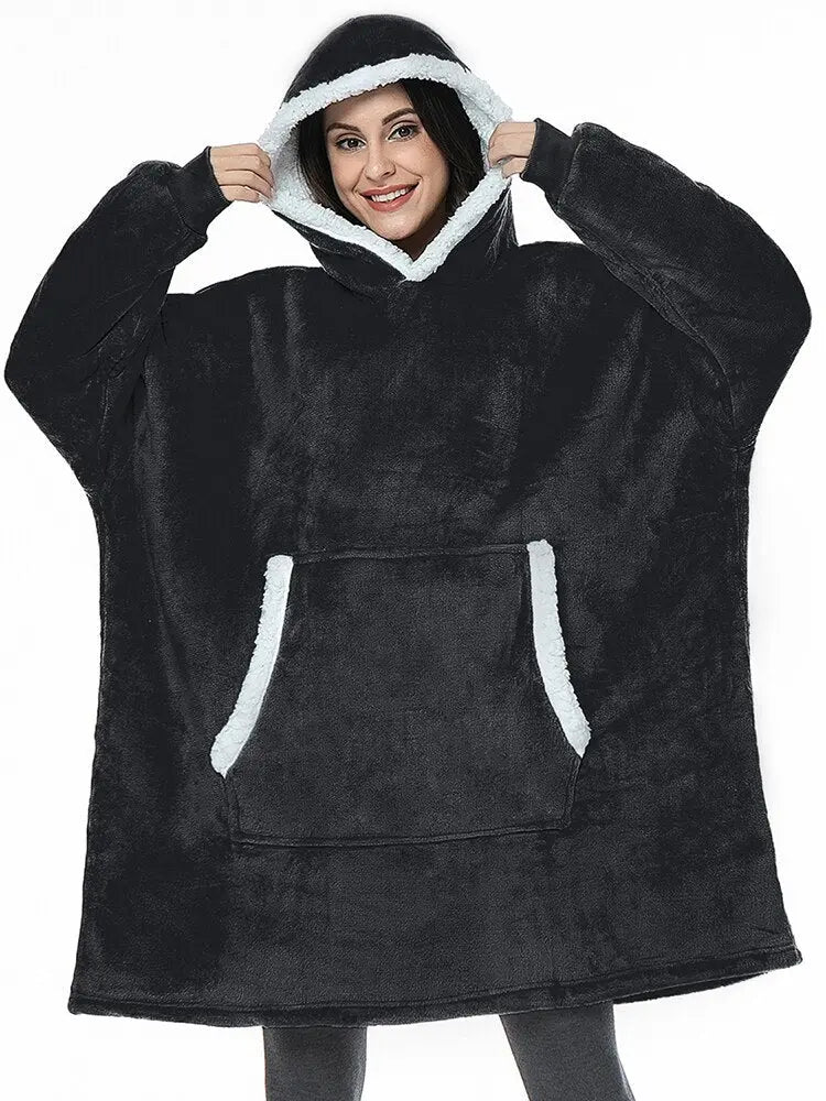 Oversized Hoodie Sweatshirt Women Tie Dye Hoodies Fleece Giant Wearable Blanket - Blade & Thread