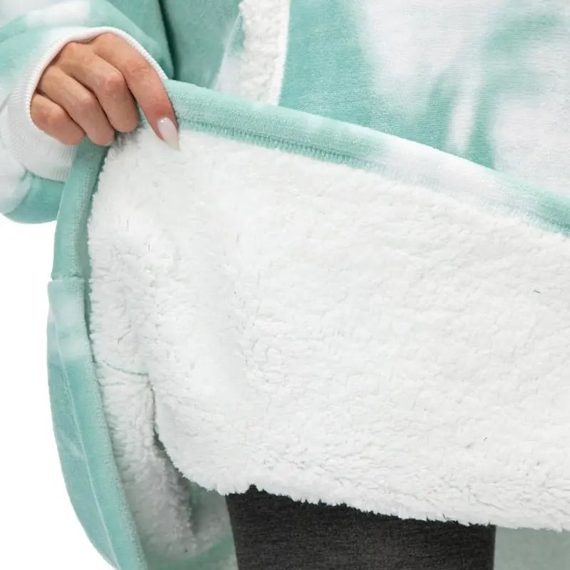 Oversized Hoodie Sweatshirt Women Tie Dye Hoodies Fleece Giant Wearable Blanket - Blade & Thread