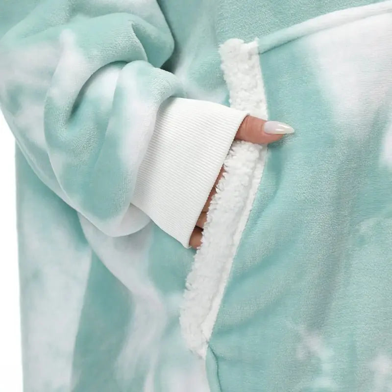 Oversized Hoodie Sweatshirt Women Tie Dye Hoodies Fleece Giant Wearable Blanket - Blade & Thread