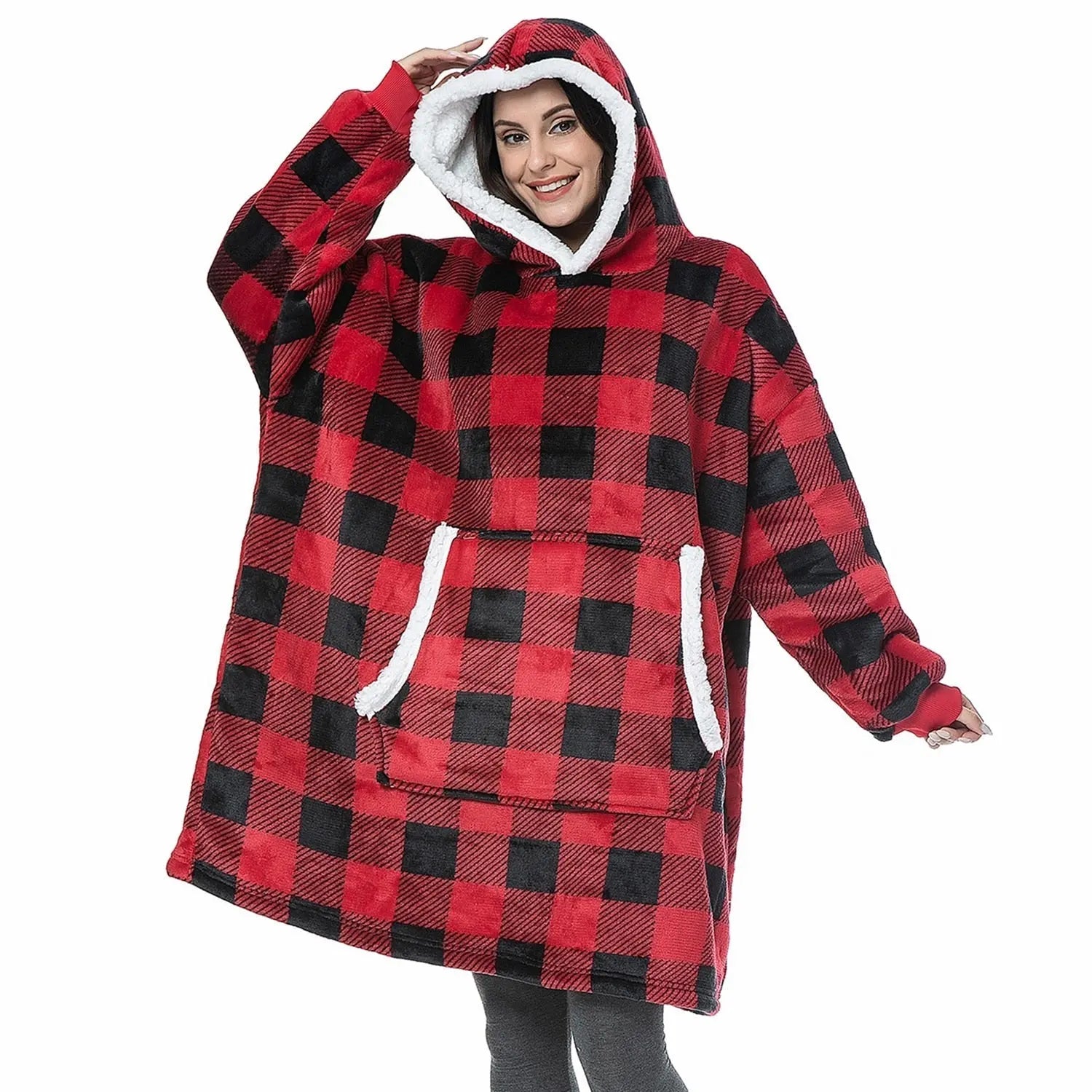 Oversized Hoodie Sweatshirt Women Tie Dye Hoodies Fleece Giant Wearable Blanket - Blade & Thread