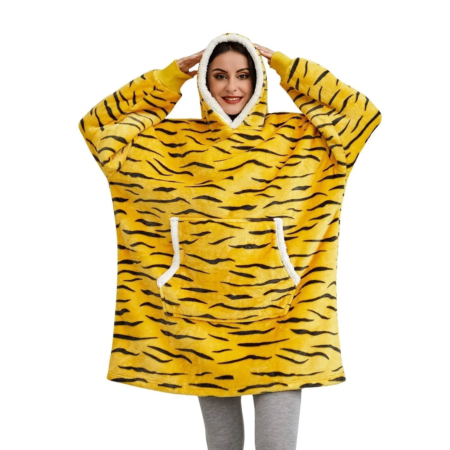 Oversized Hoodie Sweatshirt Women Tie Dye Hoodies Fleece Giant Wearable Blanket - Blade & Thread