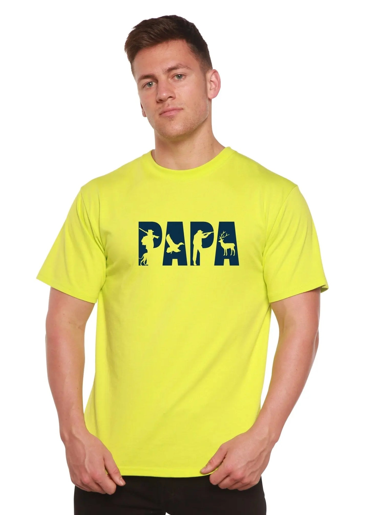 PAPA Men's Bamboo Viscose/Organic Cotton Short Sleeve Graphic T-Shirt - Blade & Thread