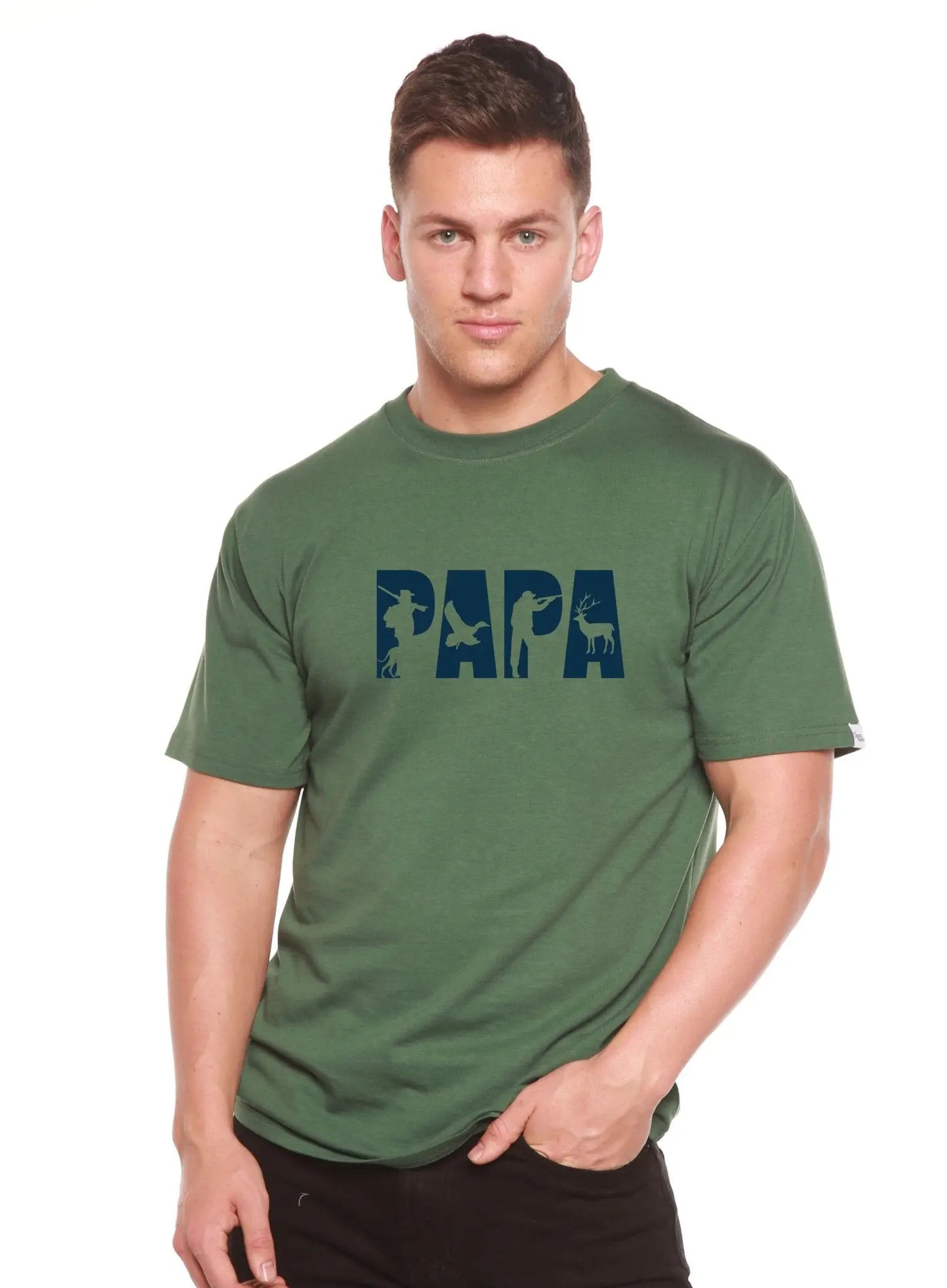 PAPA Men's Bamboo Viscose/Organic Cotton Short Sleeve Graphic T-Shirt - Blade & Thread