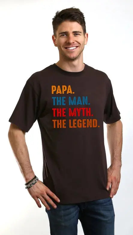 Papa, the Man, the Myth, the Legend Men's Bamboo Viscose/Organic Cotton Short Sleeve Graphic T-Shirt - Blade & Thread
