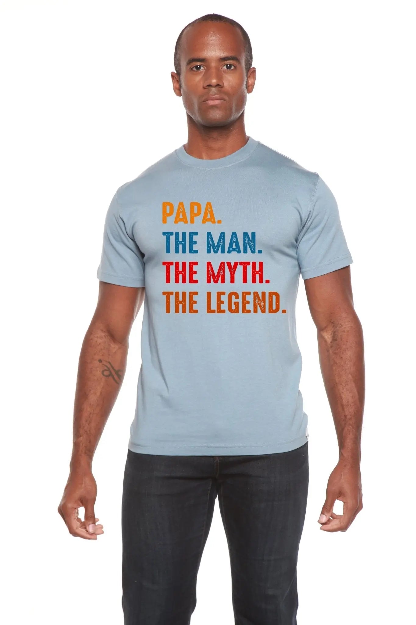 Papa, the Man, the Myth, the Legend Men's Bamboo Viscose/Organic Cotton Short Sleeve Graphic T-Shirt - Blade & Thread