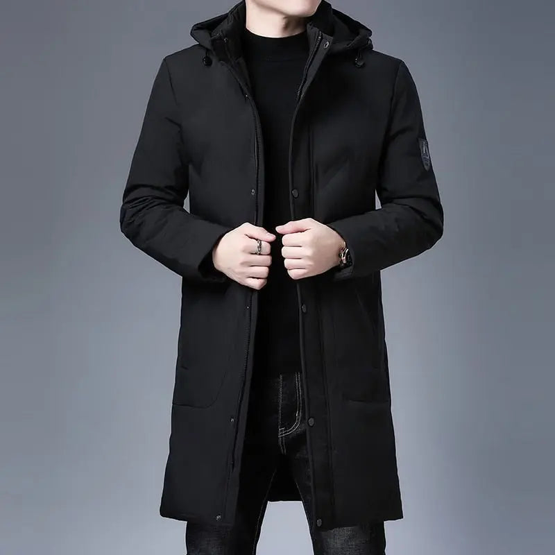 Parkas Jacket Men Longline Windbreaker Coats Clothing - Blade & Thread