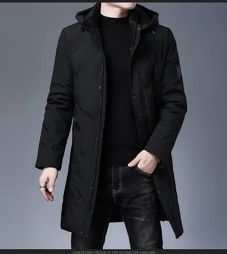 Parkas Jacket Men Longline Windbreaker Coats Clothing - Blade & Thread