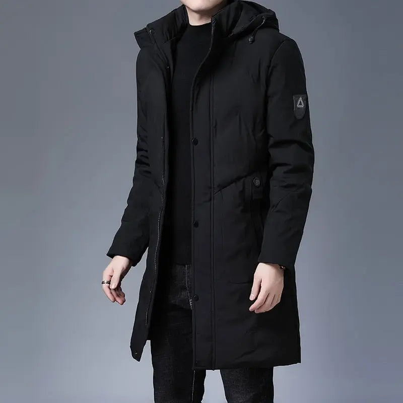 Parkas Jacket Men Longline Windbreaker Coats Clothing - Blade & Thread