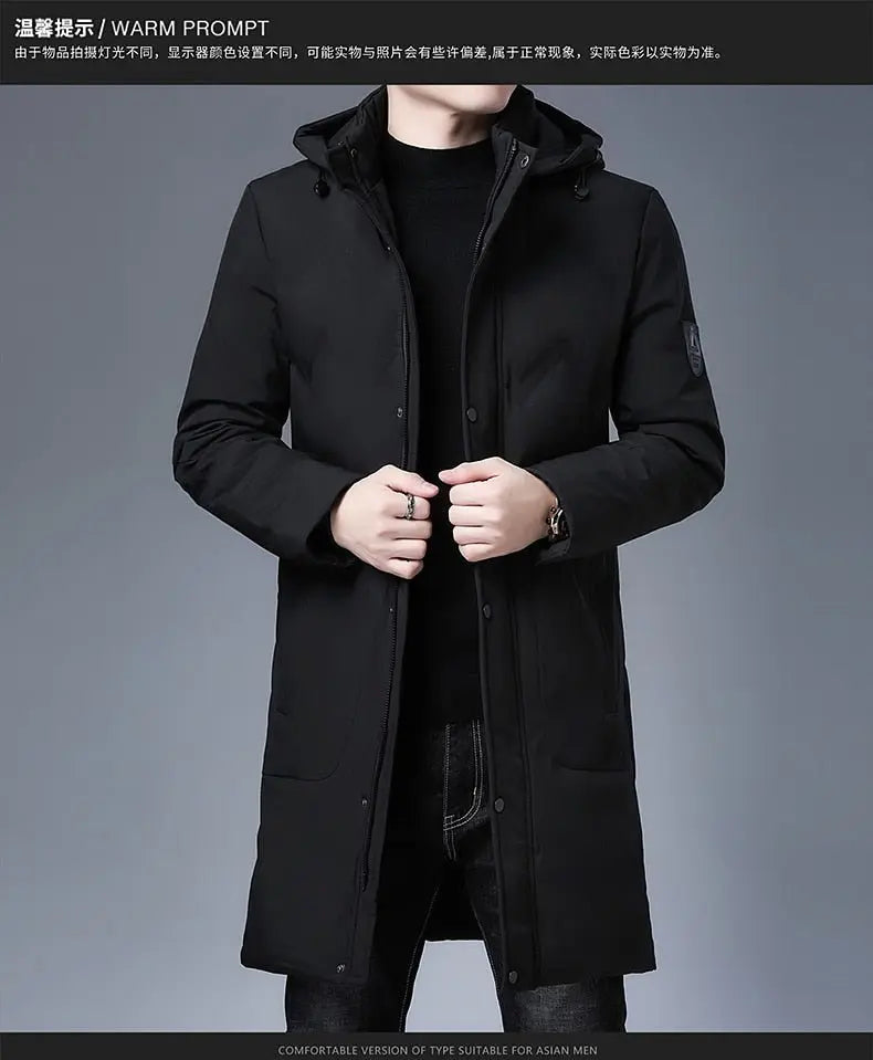Parkas Jacket Men Longline Windbreaker Coats Clothing - Blade & Thread