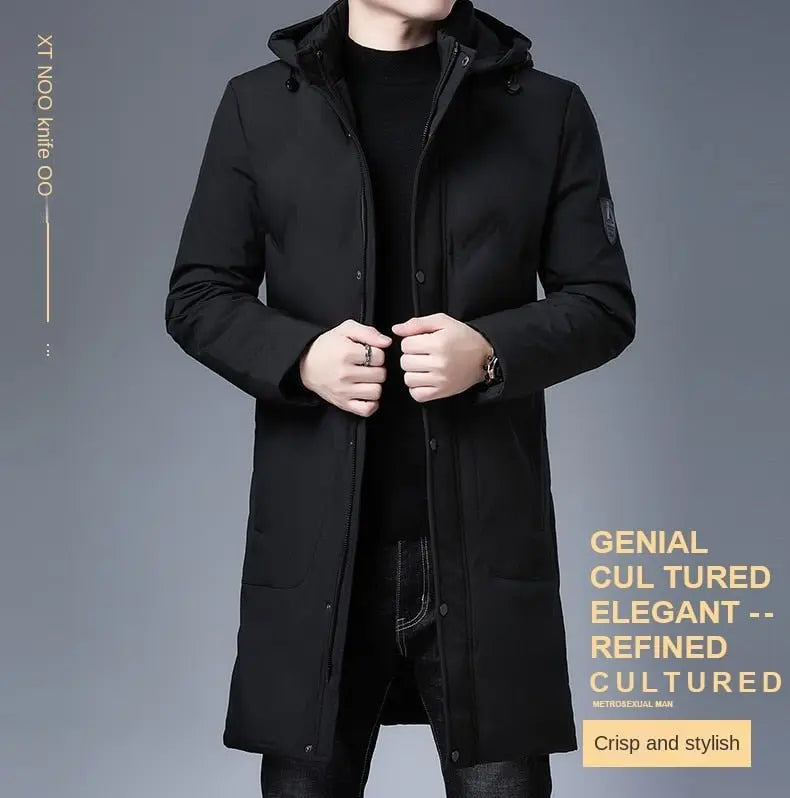 Parkas Jacket Men Longline Windbreaker Coats Clothing - Blade & Thread