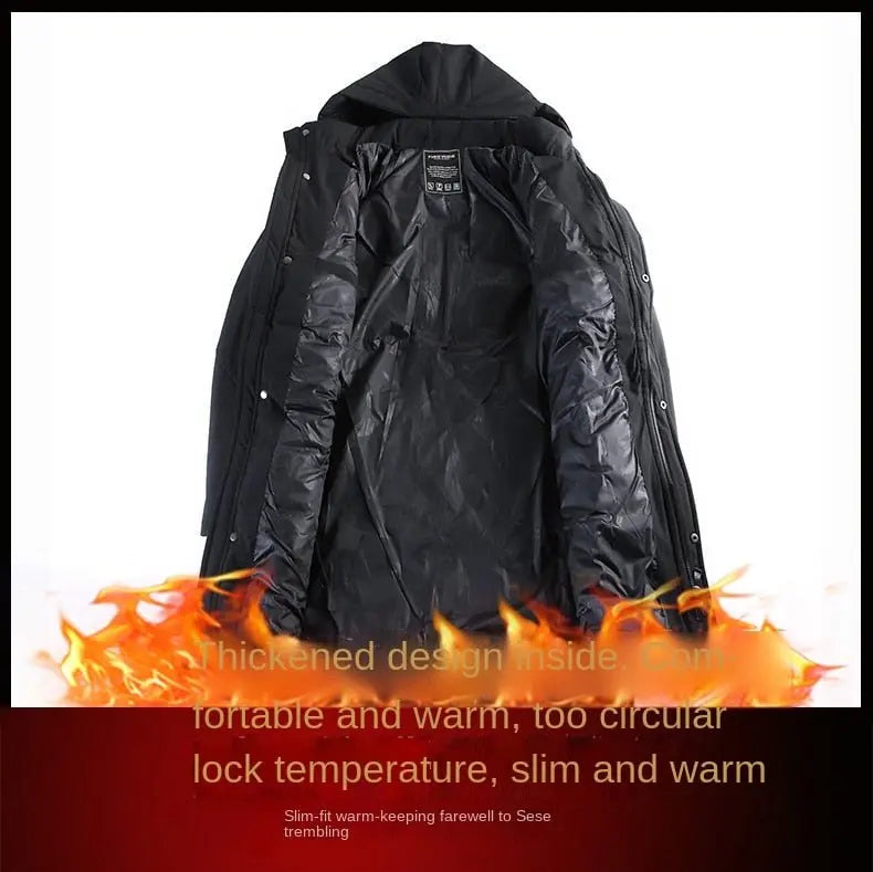 Parkas Jacket Men Longline Windbreaker Coats Clothing - Blade & Thread
