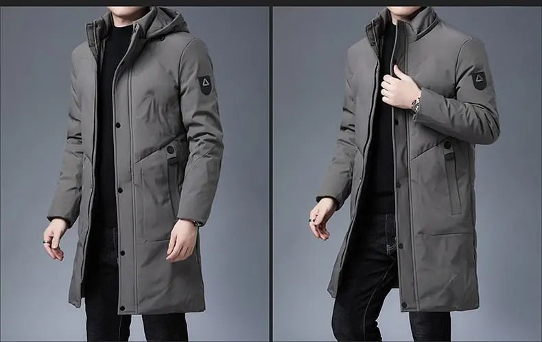 Parkas Jacket Men Longline Windbreaker Coats Clothing - Blade & Thread