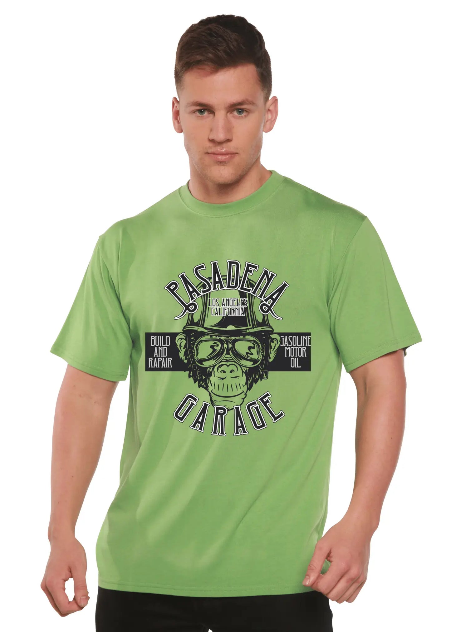 Pasadena Garage Men's Bamboo Viscose/Organic Cotton Short Sleeve Graphic T-Shirt - Blade & Thread