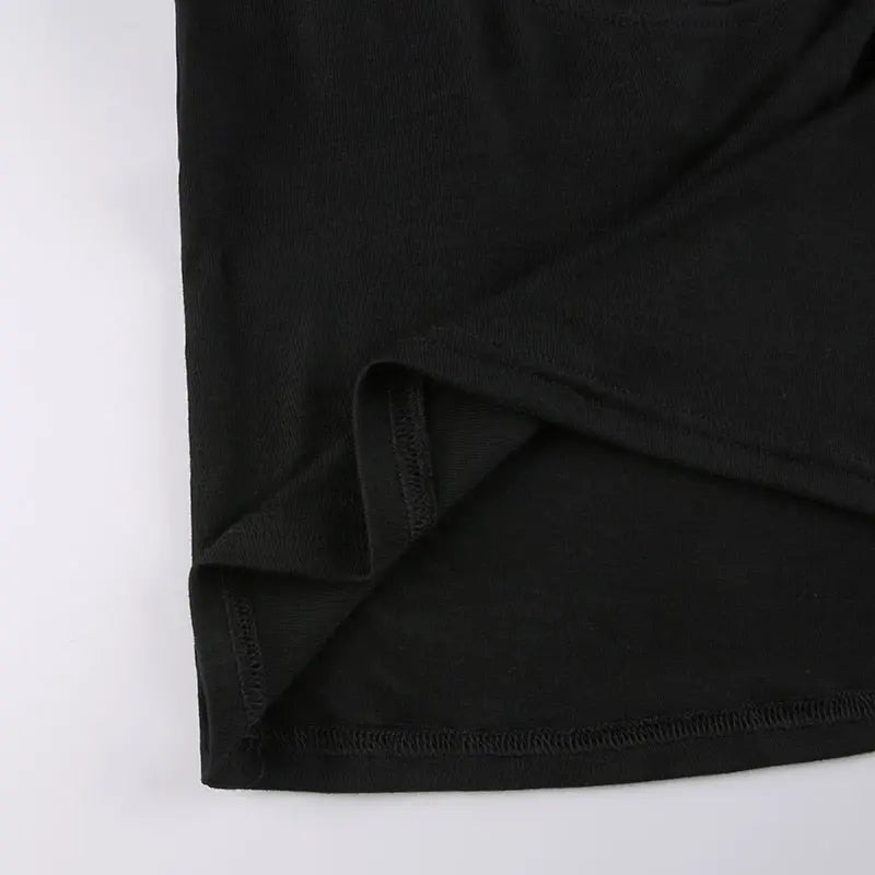 Patchwork Slim Tops Tee Long Sleeves Square Collar Retro Casual Tshirts - Blade & Thread