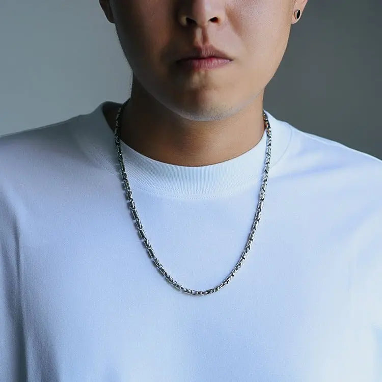 Peace pattern retro thick necklace - Blade & Thread