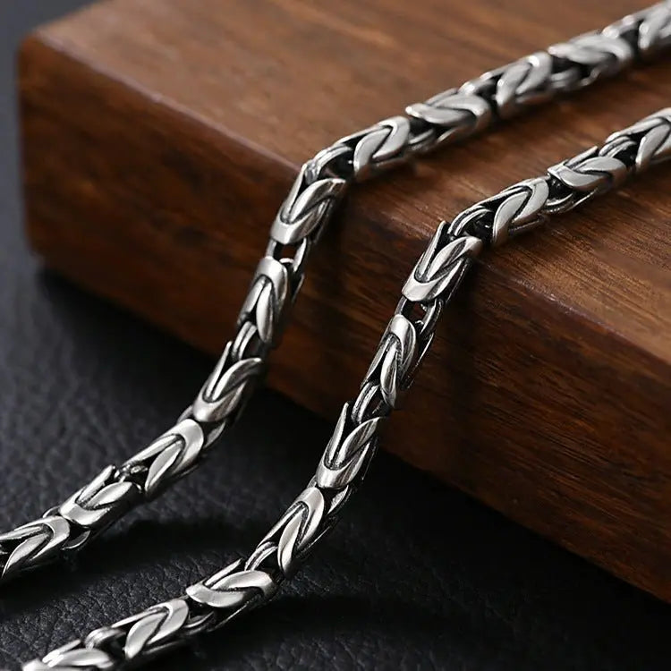Peace pattern retro thick necklace - Blade & Thread
