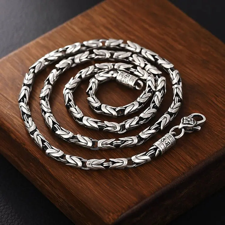 Peace pattern retro thick necklace - Blade & Thread