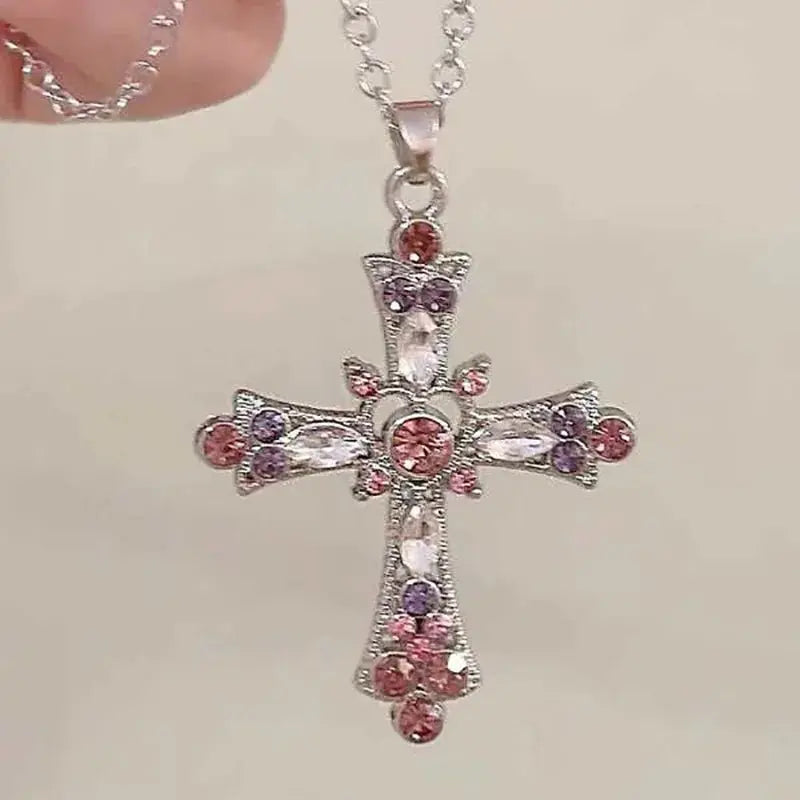pearl cross necklace Pendant - Blade & Thread