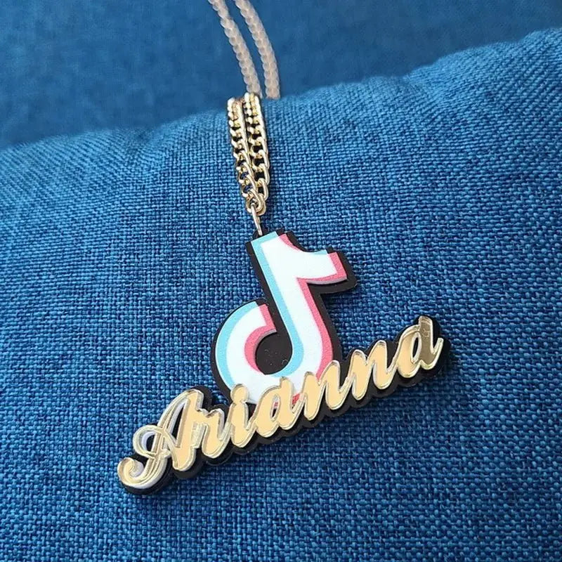 Personalised Kids Pendants acrylic Any Cartoon Character Nameplate Necklaces - Blade & Thread