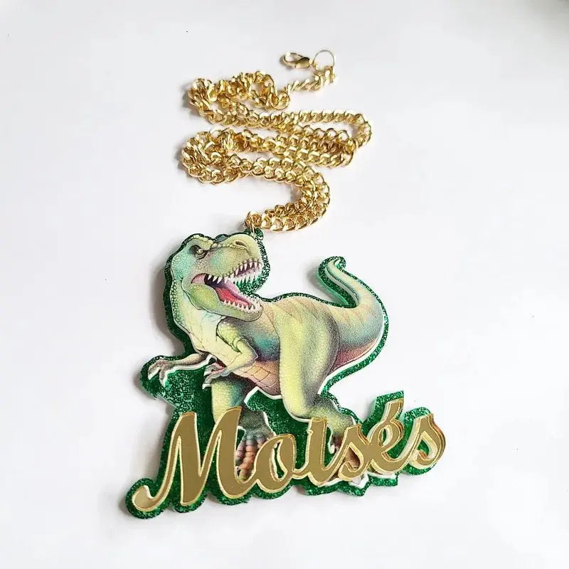 Personalised Kids Pendants acrylic Any Cartoon Character Nameplate Necklaces - Blade & Thread