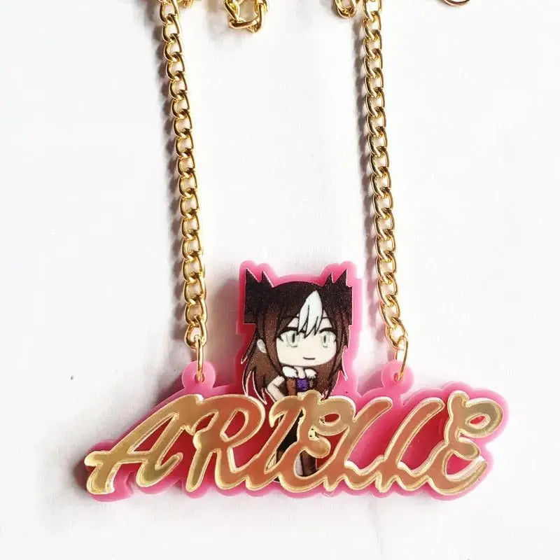 Personalised Kids Pendants acrylic Any Cartoon Character Nameplate Necklaces - Blade & Thread
