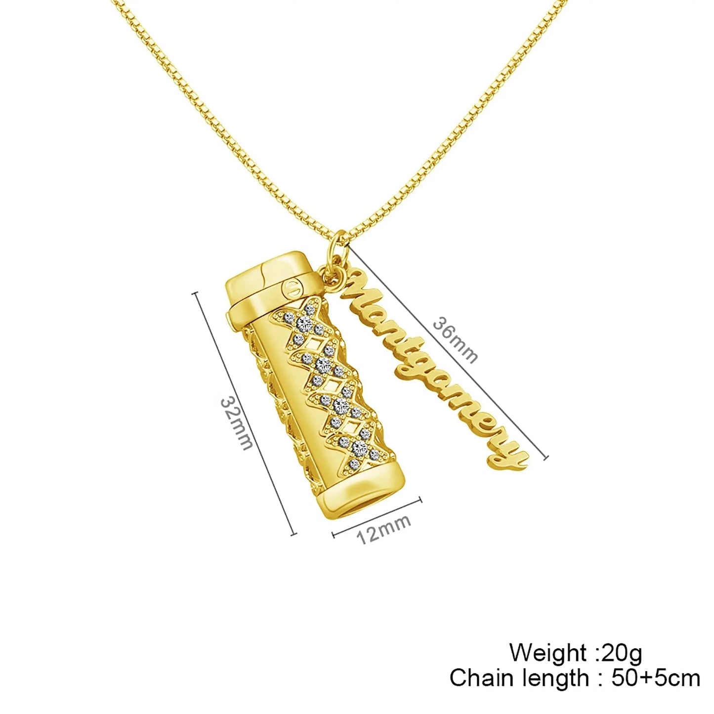 Personalised Letter Mini Colorful Kaleidoscope Pendant Necklaces - Blade & Thread