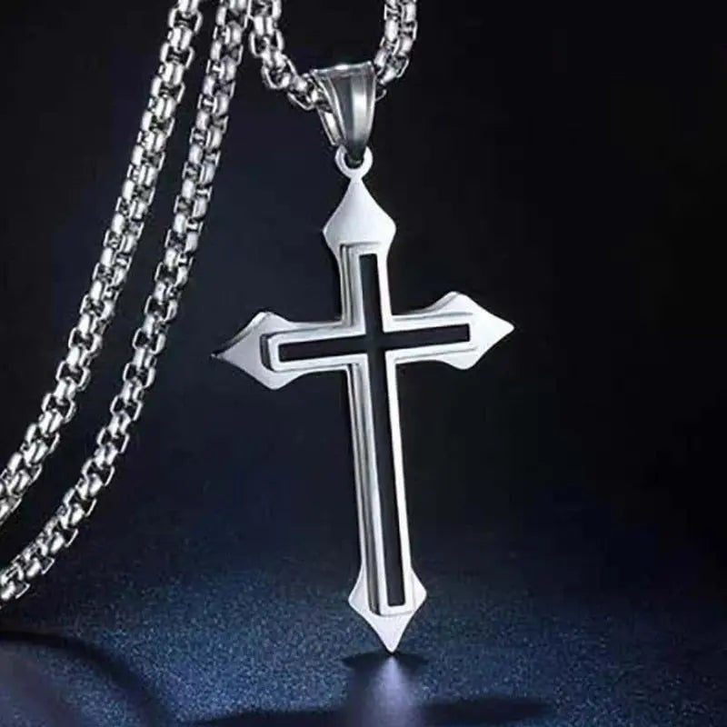 Personality Creative Jesus Cross Amulet Pendant Rock Casual Gift Catholic Christian Necklace nowadaysfashion