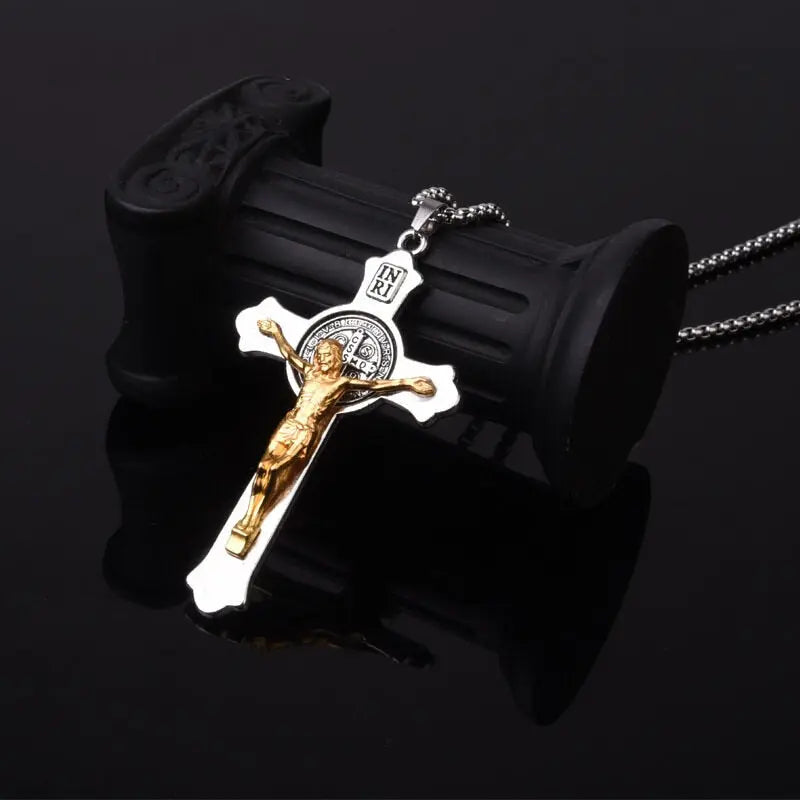 Personality Creative Jesus Cross Amulet Pendant Rock Casual Gift Catholic Christian Necklace nowadaysfashion