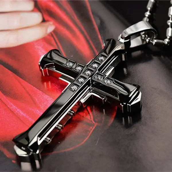 Personality Creative Jesus Cross Amulet Pendant Rock Casual Gift Catholic Christian Necklace nowadaysfashion