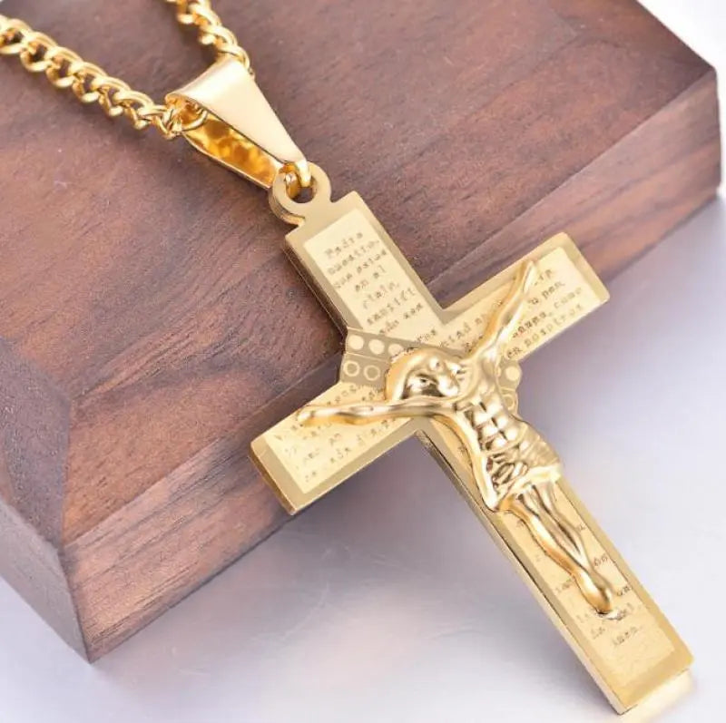 Personality Creative Jesus Cross Amulet Pendant Rock Casual Gift Catholic Christian Necklace nowadaysfashion