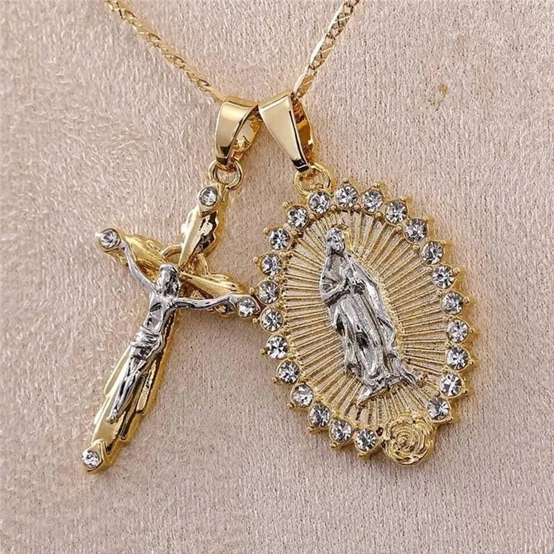 Personality Creative Jesus Cross Amulet Pendant Rock Casual Gift Catholic Christian Necklace nowadaysfashion