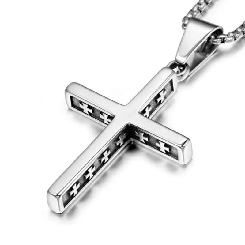Personality Creative Jesus Cross Amulet Pendant Rock Casual Gift Catholic Christian Necklace nowadaysfashion