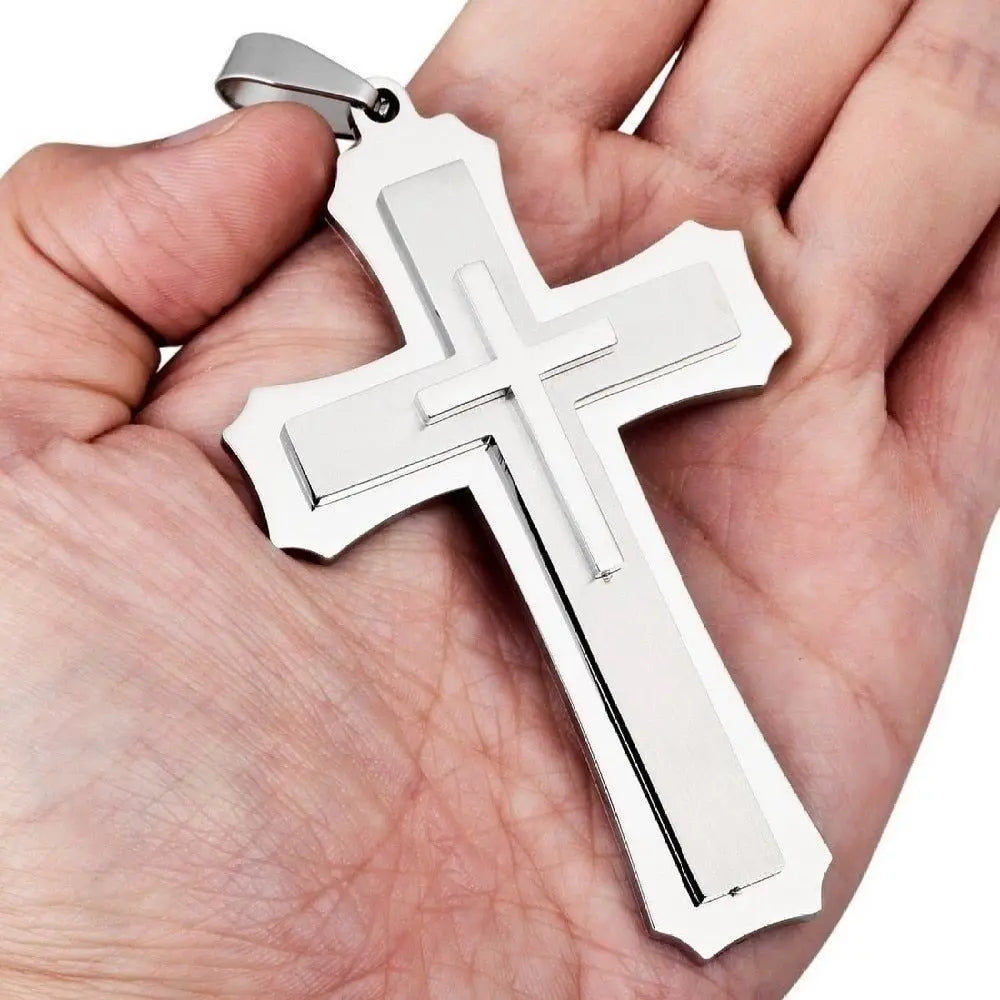 Personality Creative Jesus Cross Amulet Pendant Rock Casual Gift Catholic Christian Necklace nowadaysfashion