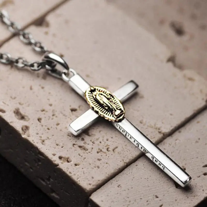 Personality Creative Jesus Cross Amulet Pendant Rock Casual Gift Catholic Christian Necklace nowadaysfashion