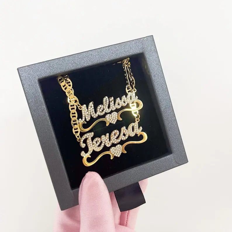Personalized Crystal Diamond Name Necklace Gift For Women Girfriend - Blade & Thread