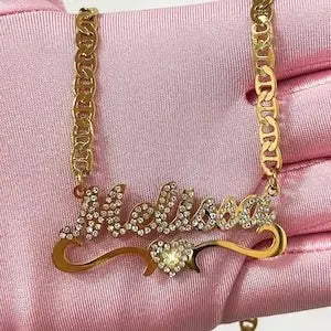 Personalized Crystal Diamond Name Necklace Gift For Women Girfriend - Blade & Thread