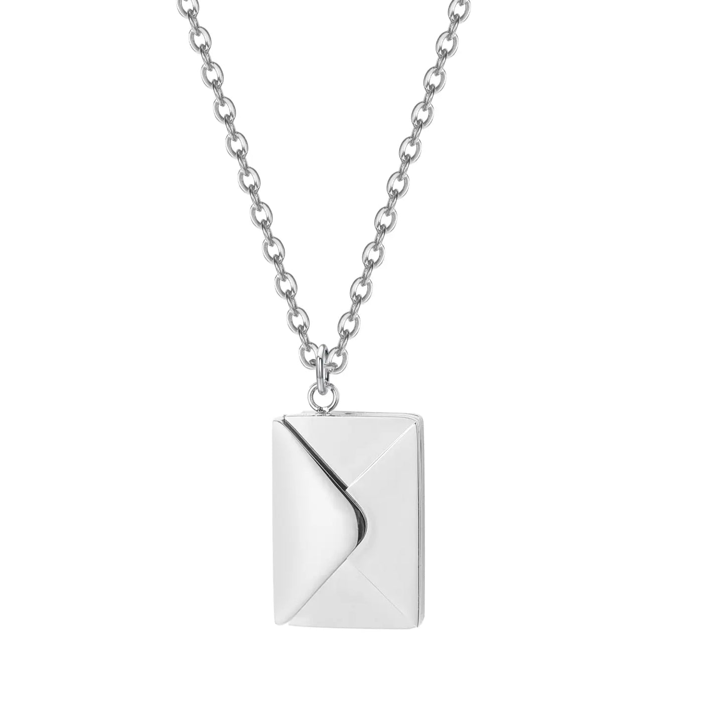 Personalized Custom Envelope Custom Photo Engraved Name Necklace Pendant - Blade & Thread